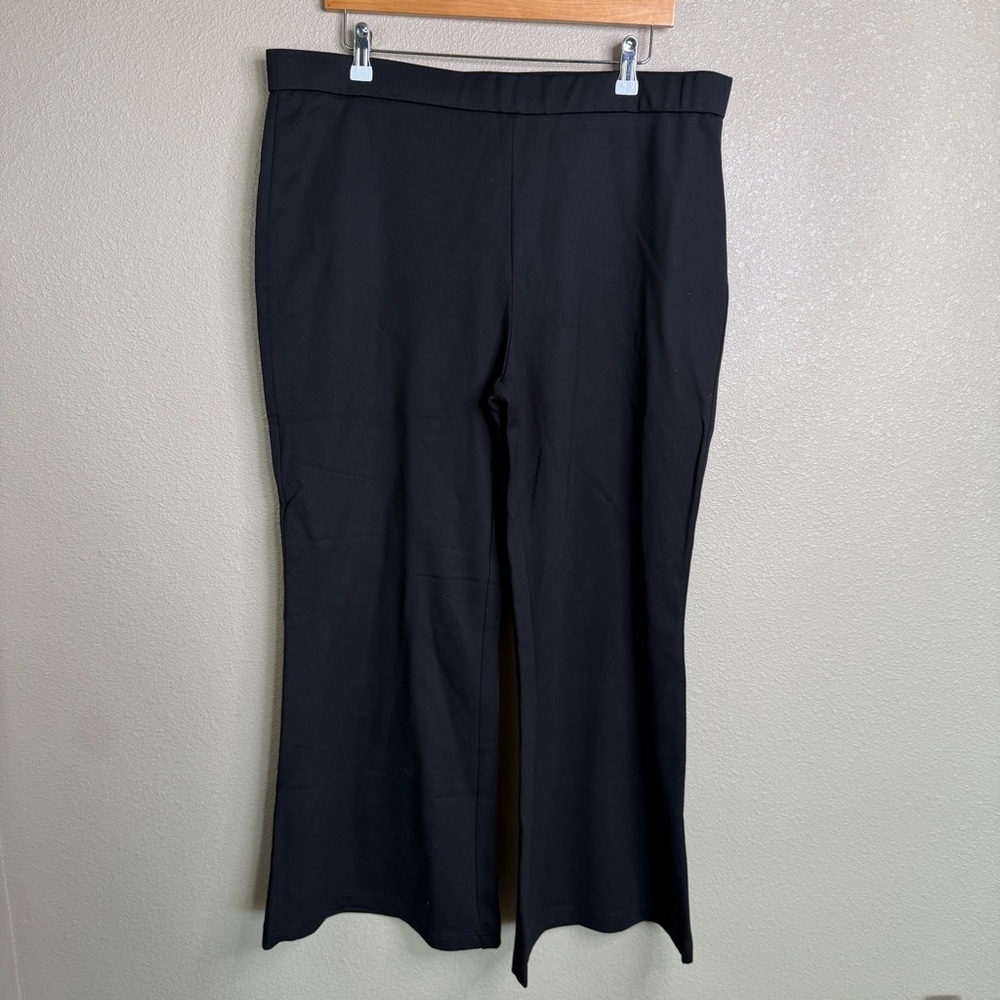 OGL Slimming Ponte High-Rise Pull-On Flared Pants size 2XL